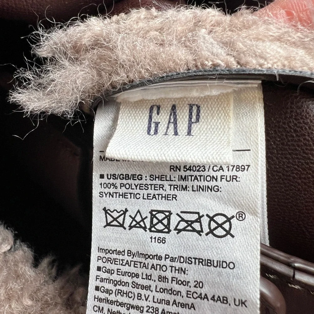 Gap Faux Fur Tote Bag Chocolate Brown Sherpa Fleece Shoulder Bag 543862-00 FA24